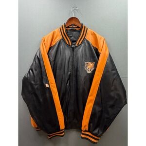 Steve & Barry's Varsity Jacket Mens Black Orange Buffalo State Bomber XL